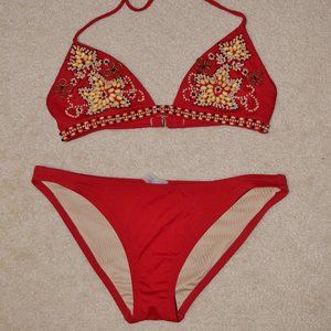 Victoria's Secret beaded red bikini